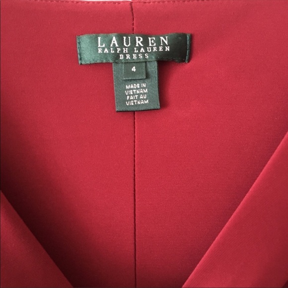 Lauren Ralph Lauren Cowl Neck Jersey Red Dress - 4 - Picture 10 of 11